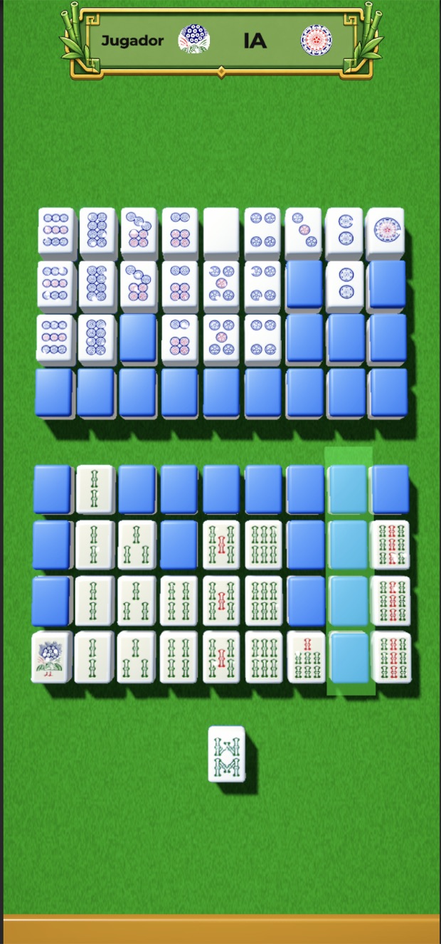 Partida de Mahjong Flow contra la IA