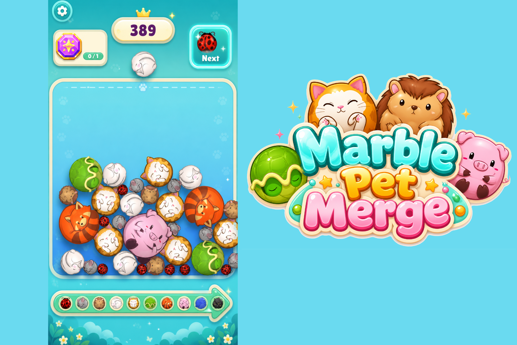 Marble Pet Merge key art